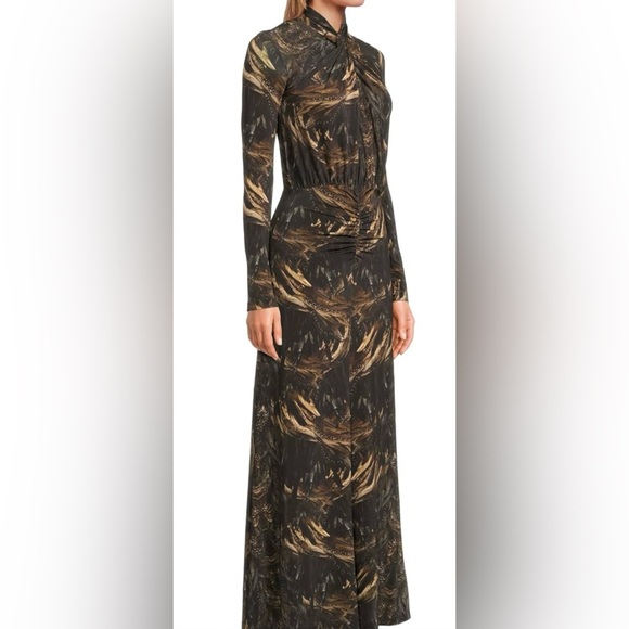 AllSaints Mina Printed Long Sleeve Slim
Fit Maxi Dress - Size 0 - Picture 2 of 10